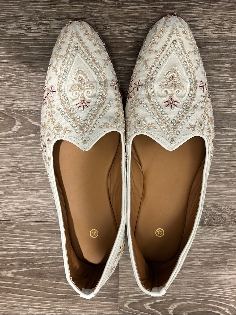 Men's Jutti Mojari Shoes Size 10 Embroidered for Weddings